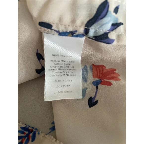 Talbots Petites Womens Top Size 0P Floral Quarter Zip Flower Boho CottageCore - Picture 7 of 9